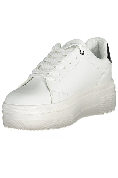 White Polyester Sneaker