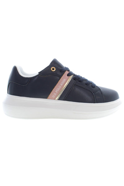 Blue Polyester Sneaker