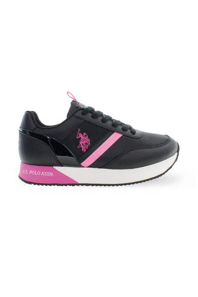 Black Polyester Sneaker