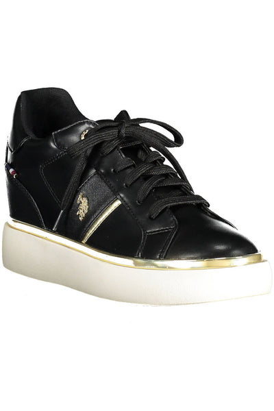 Black Polyester Sneaker