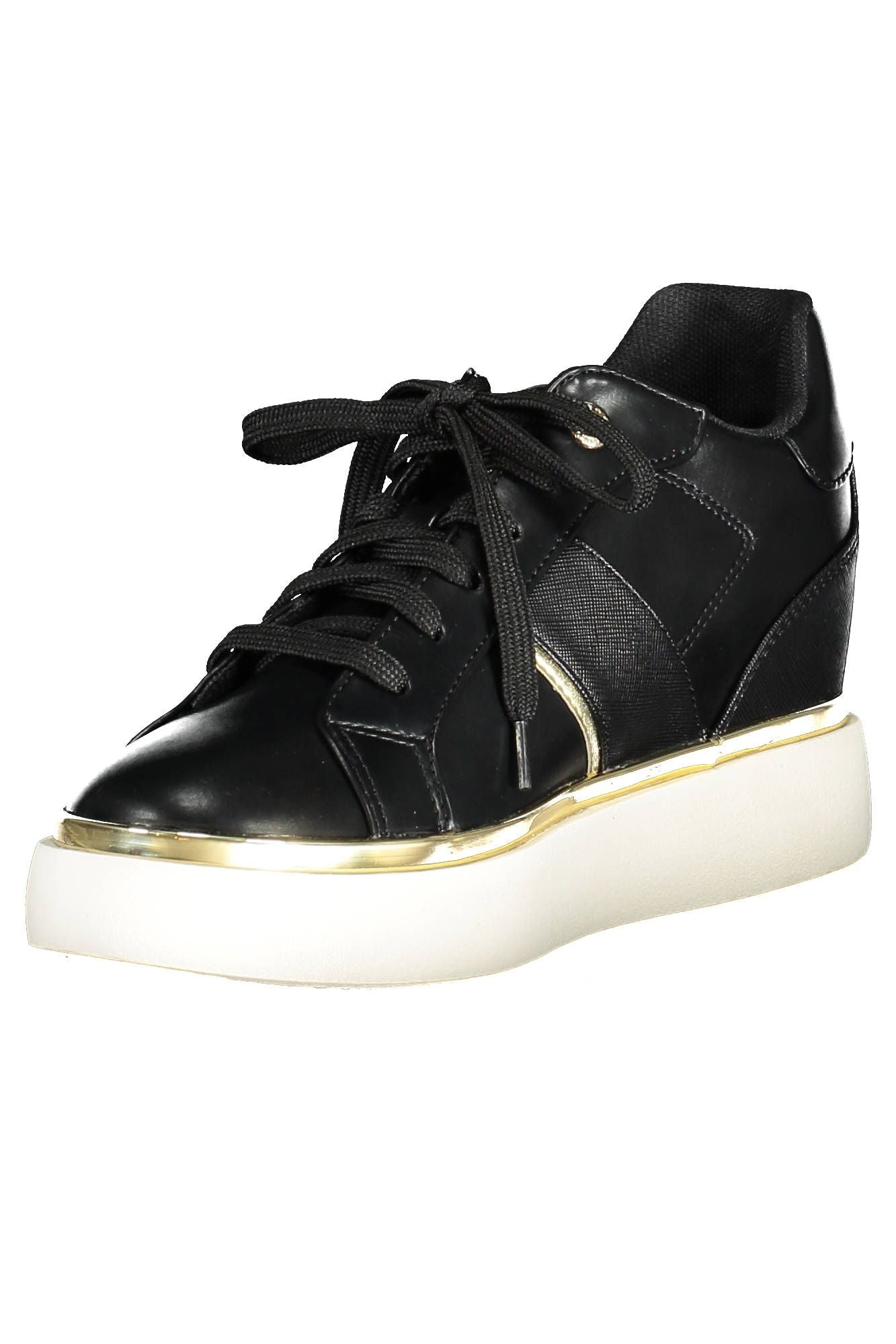 Black Polyester Sneaker