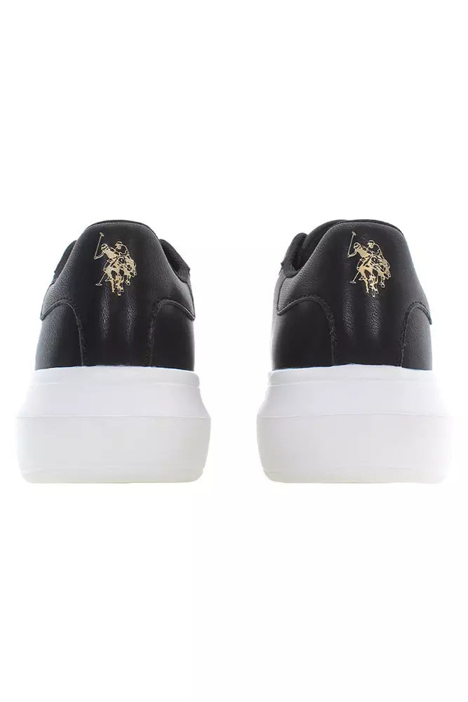 Black Polyester Sneaker