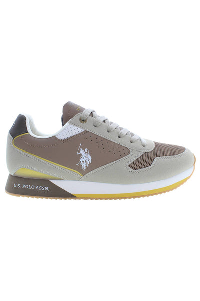 Beige Polyester Sneaker