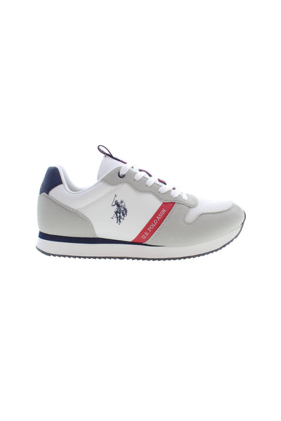 White Polyester Sneaker