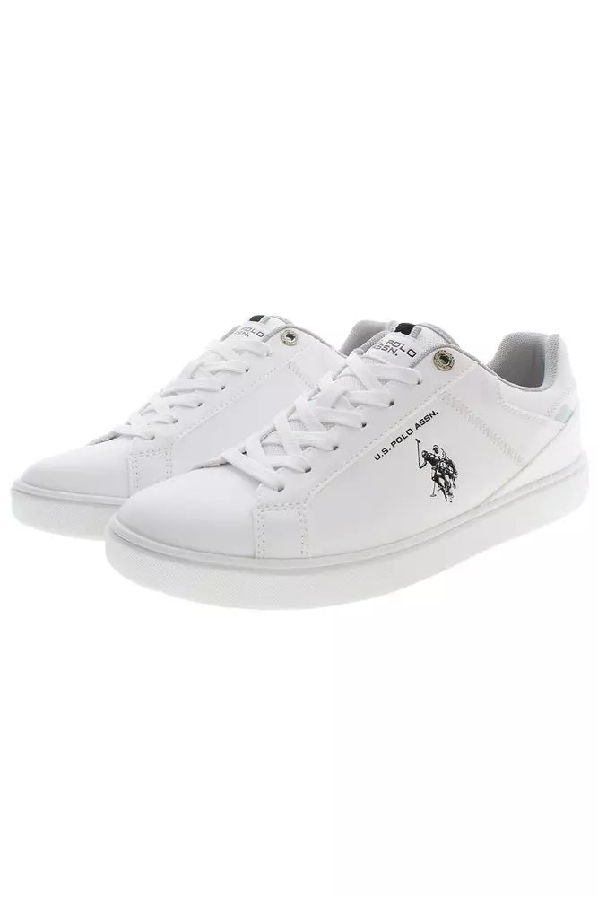 White Polyester Sneaker