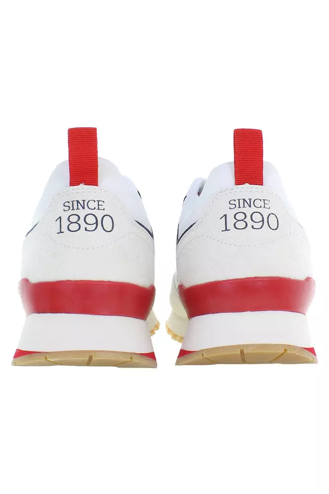 White Polyester Sneaker