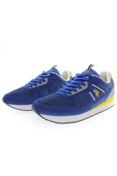 Blue Polyester Sneaker