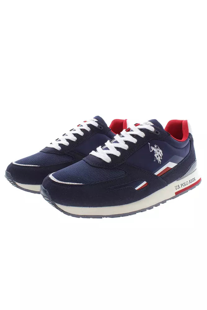 Blue Polyester Sneaker