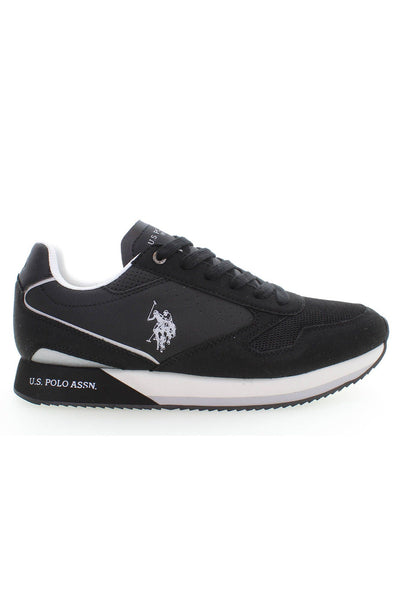 Black Polyester Sneaker