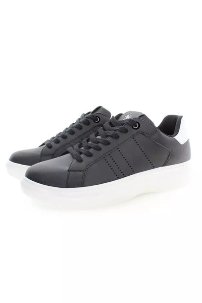 Black Polyester Sneaker