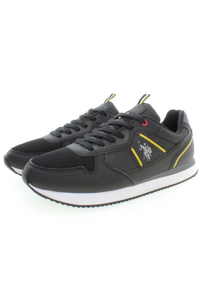 Black Polyester Sneaker