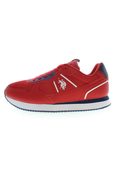 Red Polyester Sneaker