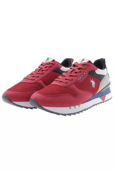 Red Polyester Sneaker