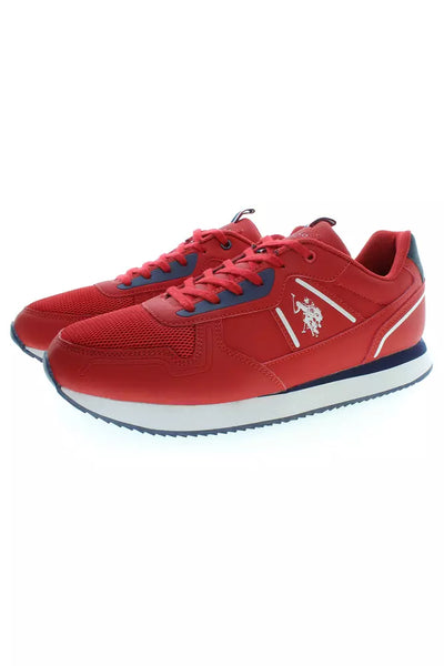 Red Polyester Sneaker