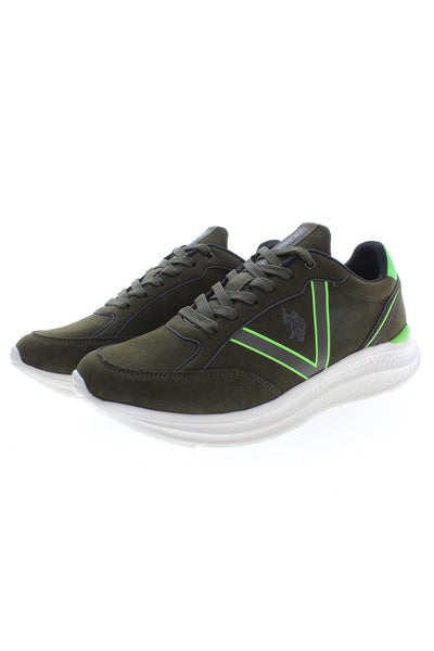 Green Polyester Sneaker