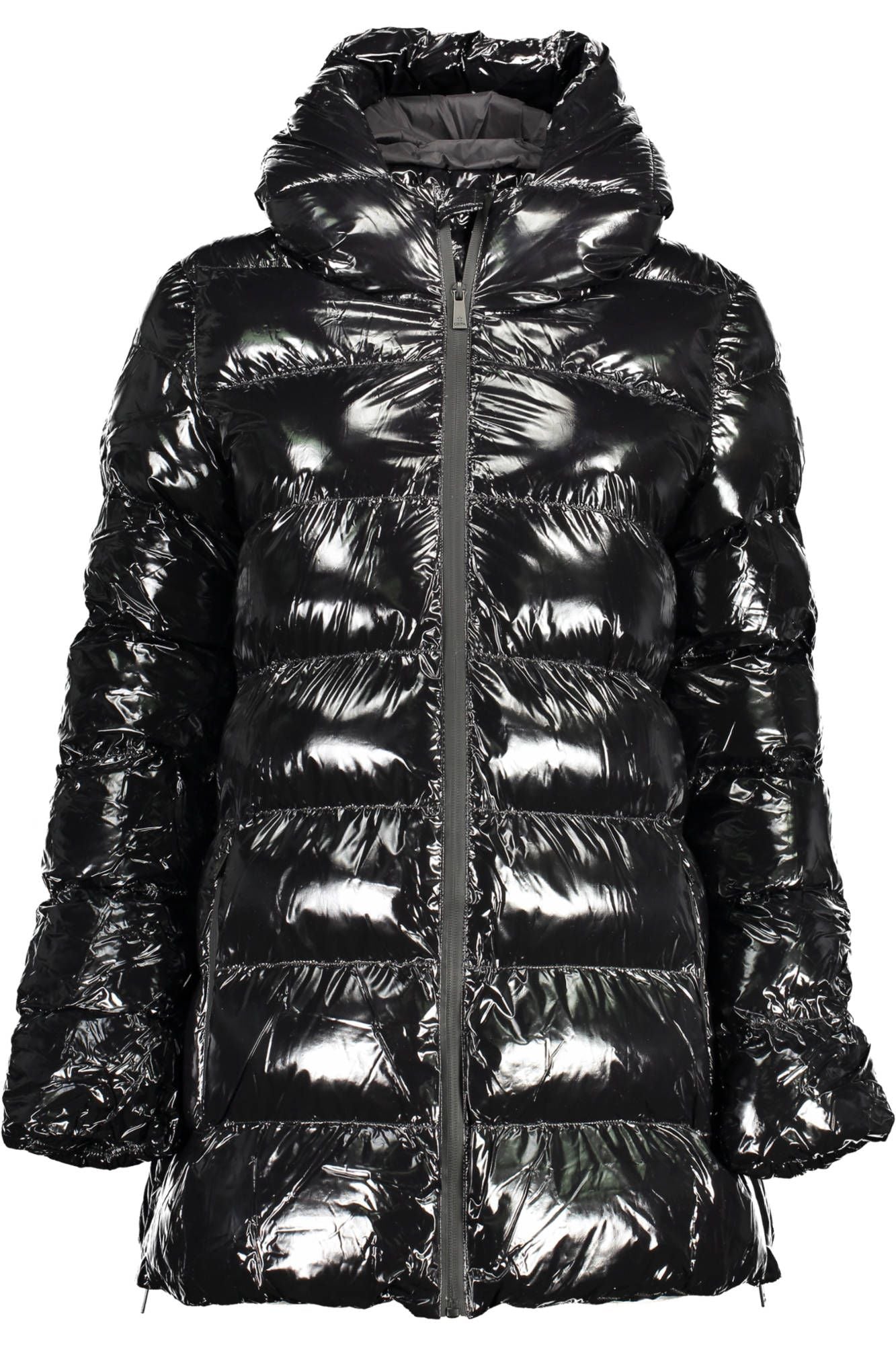 Black Polyester Jackets & Coat