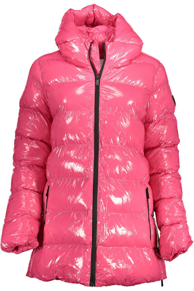 Pink Polyester Jackets & Coat