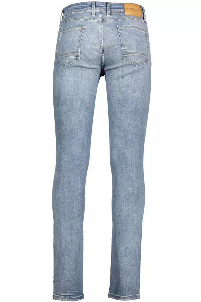 Light Blue Cotton Jeans & Pant