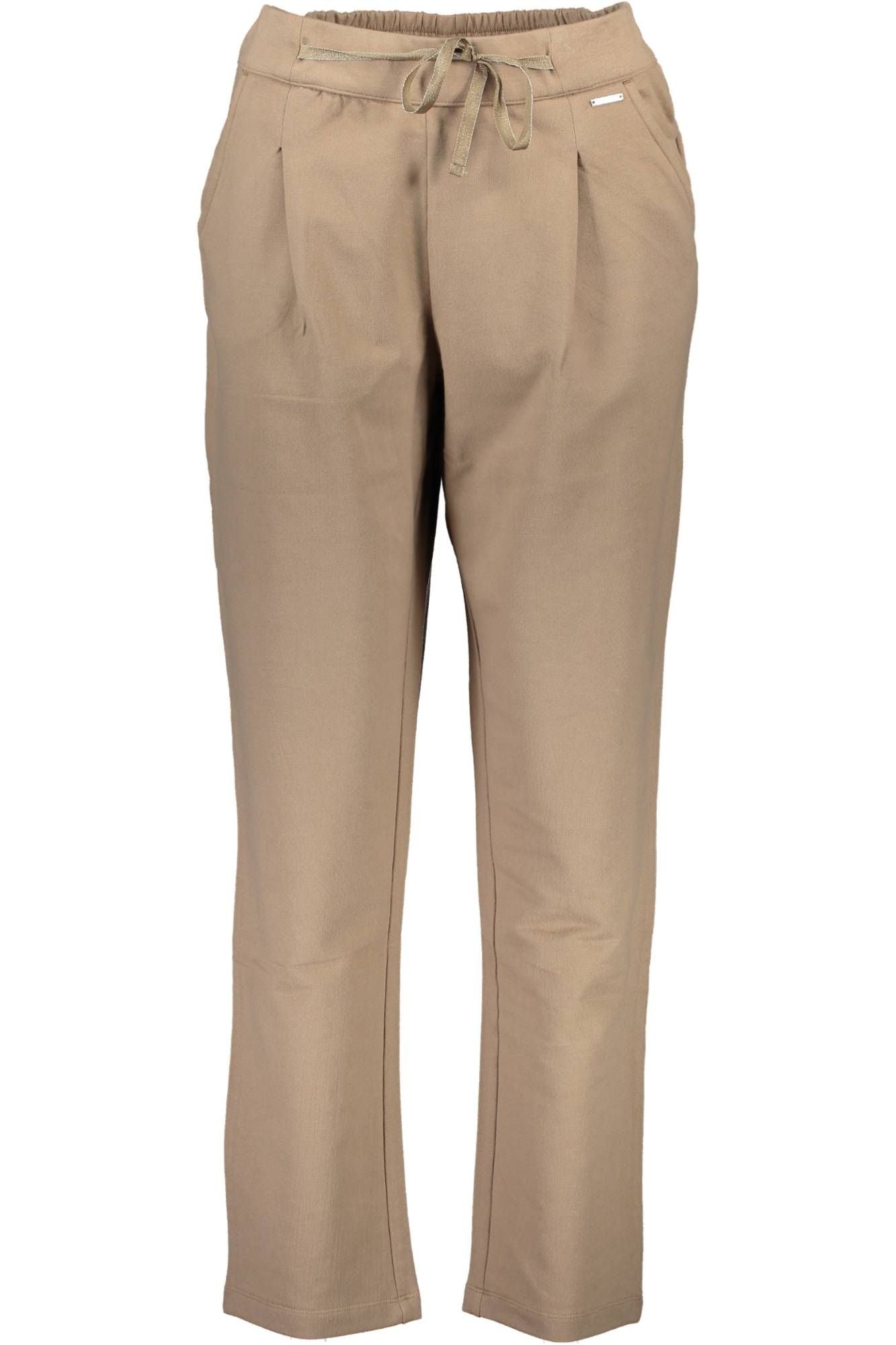 Beige Cotton Jeans & Pant