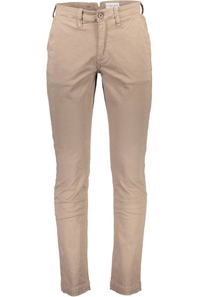 Beige Cotton Jeans & Pant