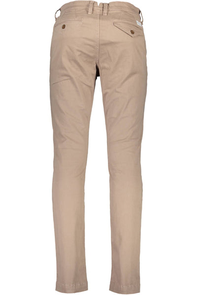 Beige Cotton Jeans & Pant