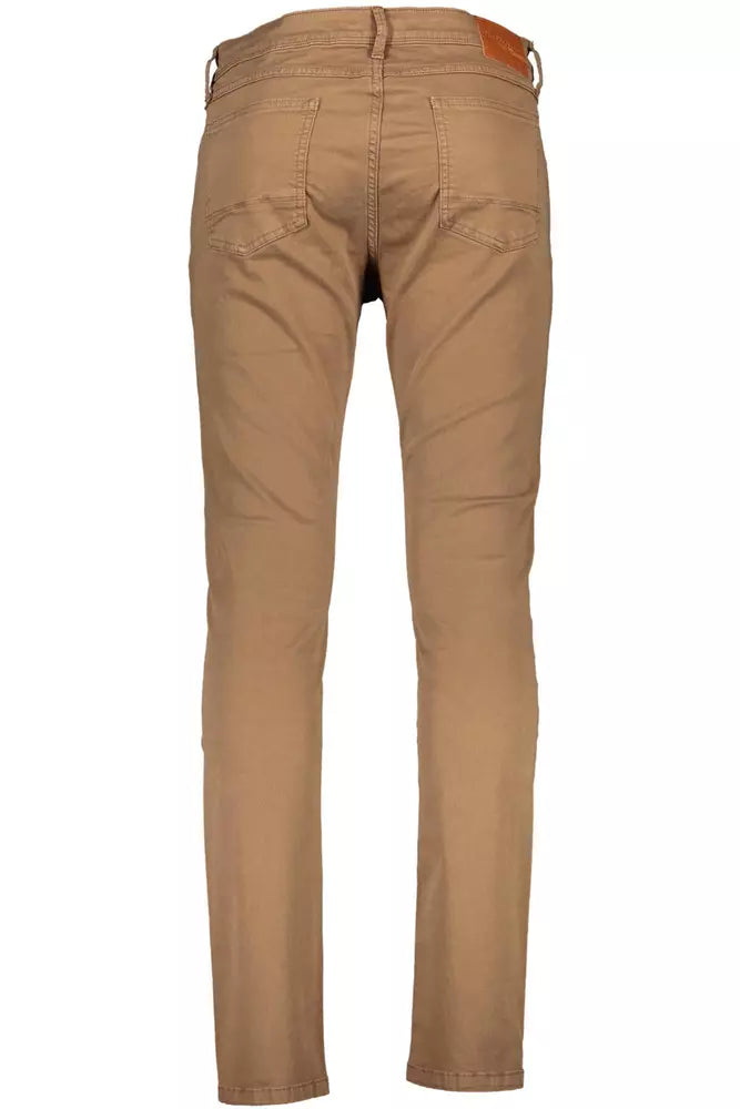 Brown Cotton Jeans & Pant