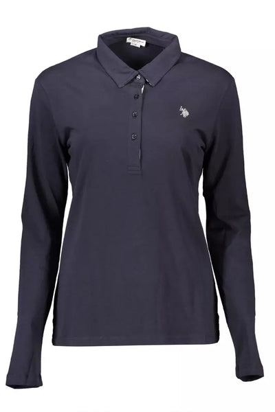 Blue Cotton Polo Shirt