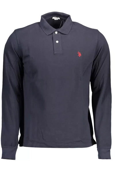 Blue Cotton Polo Shirt