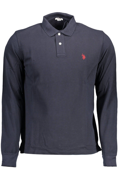 Blue Cotton Polo Shirt