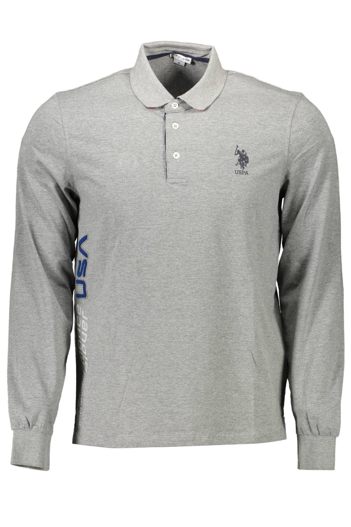 Gray Cotton Polo Shirt