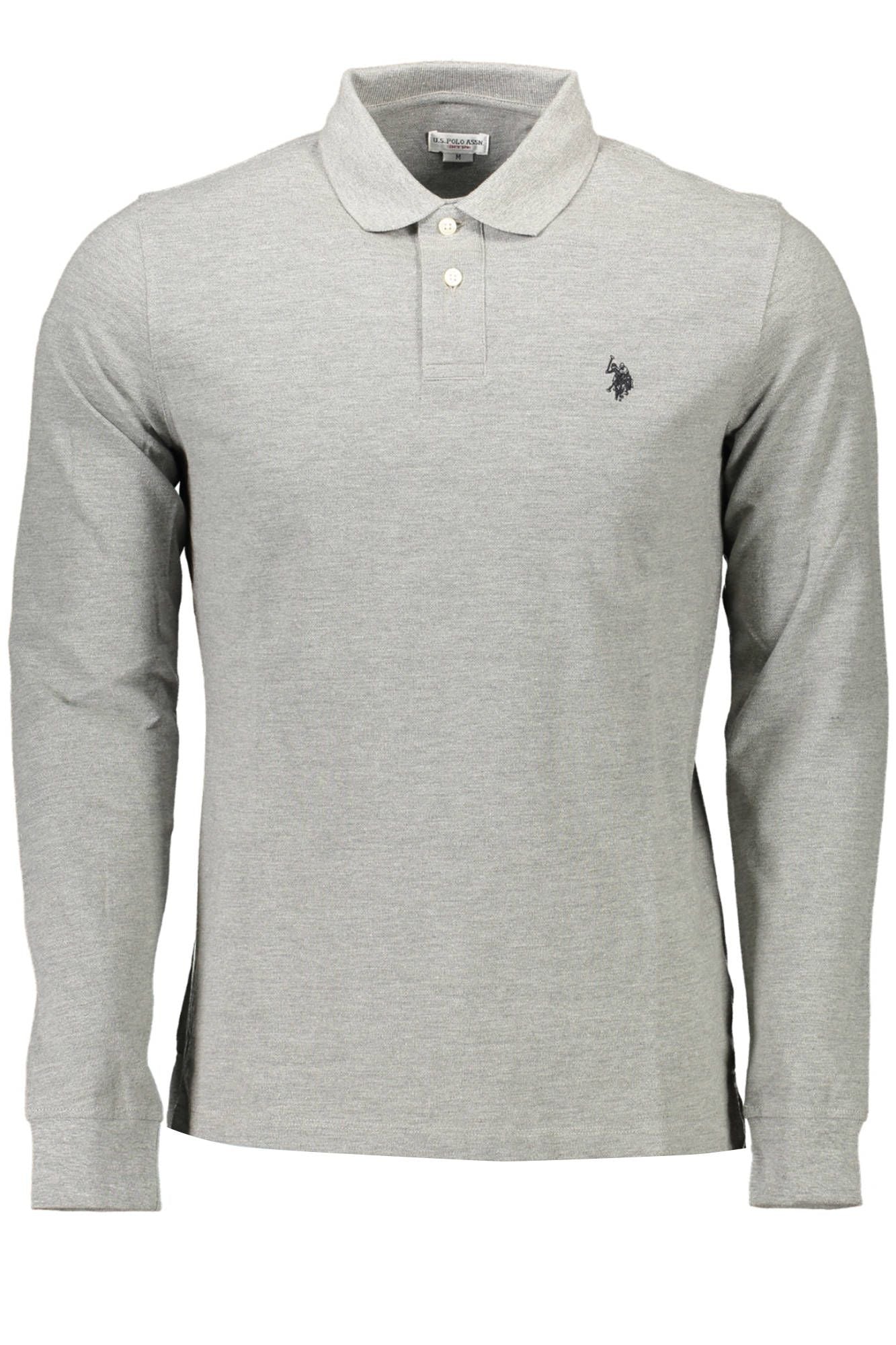 Gray Cotton Polo Shirt