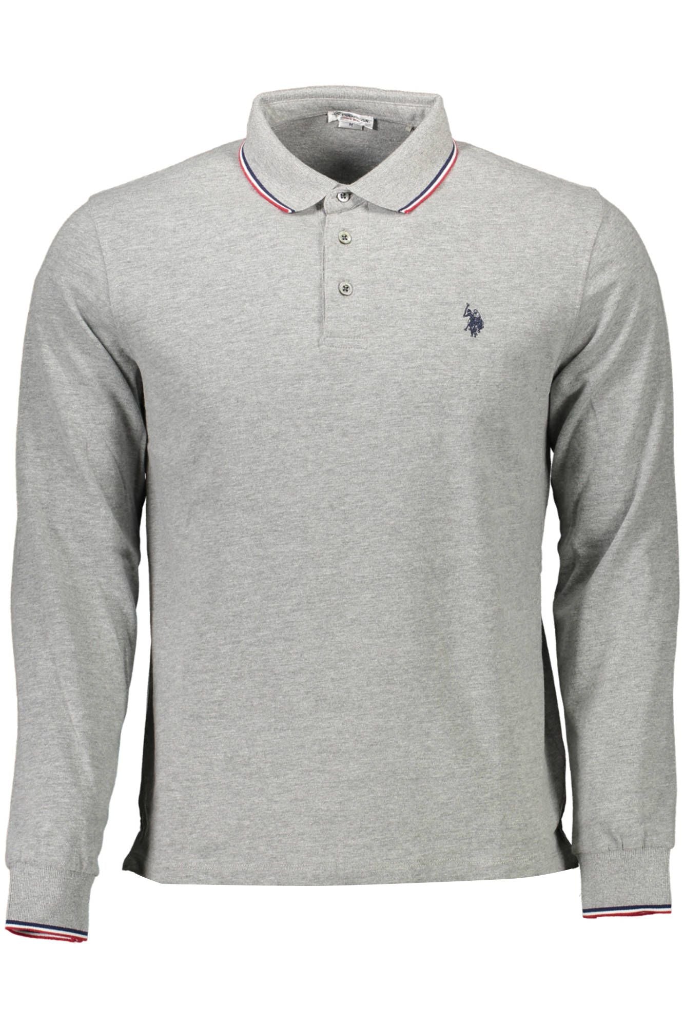 Gray Cotton Polo Shirt