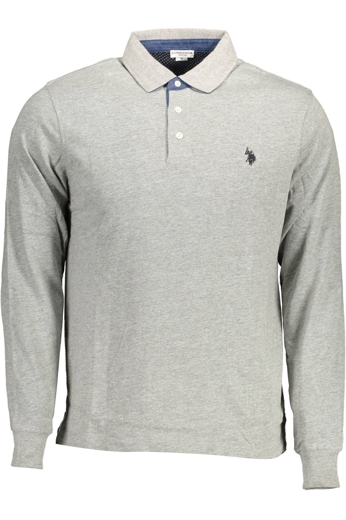 Gray Cotton Polo Shirt