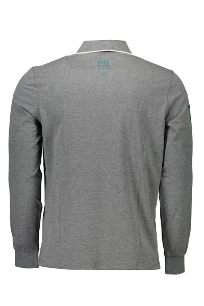 Gray Cotton Polo Shirt