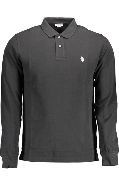 Black Cotton Polo Shirt