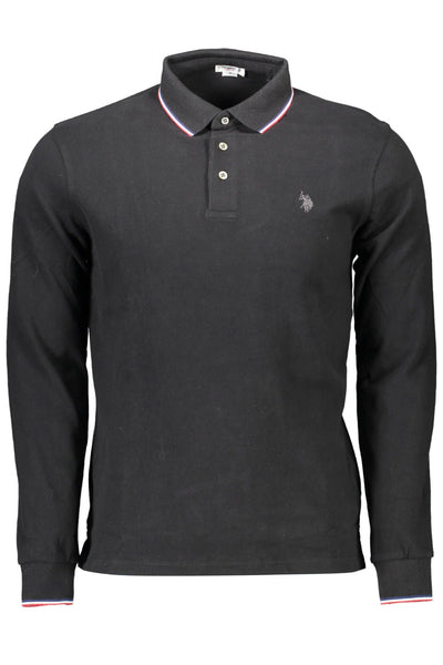 Black Cotton Polo Shirt