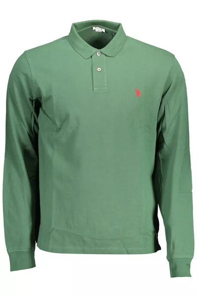 Green Cotton Polo Shirt