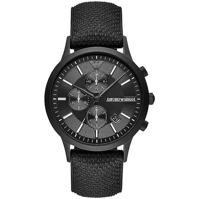 Black Silicone and Steel Chronograph Watch