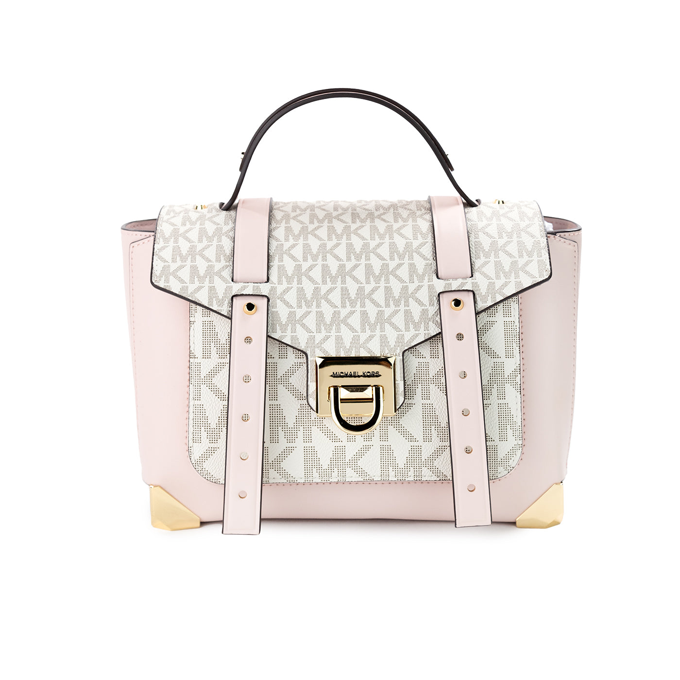 Manhattan Medium Powder Blush Multi PVC Top Handle Satchel Bag