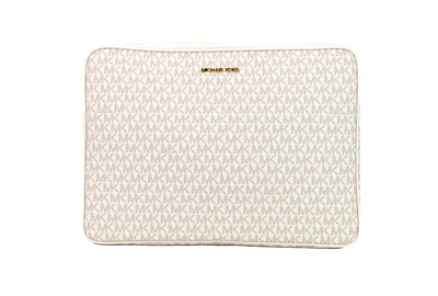 Jet Set Travel Large Light Cream Signature PVC Laptop Computer Case