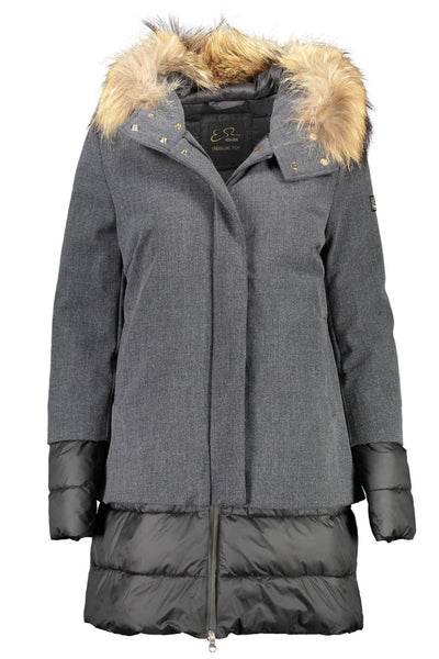 Gray Polyester Jackets & Coat